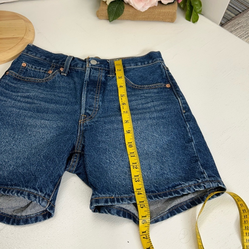 Levi's Dark Blue Jean Shorts for Women - Picture 4 of 8